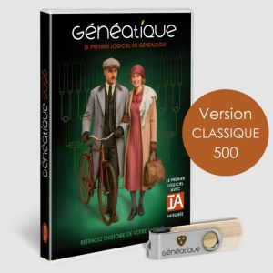 Généatique 2026 Classique, Logiciel pour votre généalogie, Coffret avec Clef USB (Editeur CDIP - France, neuf)