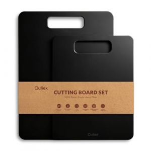Culiex Planche à Découper en Fibre de Bois Ensemble de 2, Lavable au Lave-vaisselle Planche à Découper Composite, Non Toxique, sans BPA, Pieds Antidérapants, Compatible avec Les Couteaux (Culiex Direct, neuf)