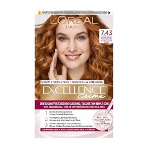 L'Or&eacute;al Paris Excellence Creme 7.43 Coloration capillaire Rouge - Coloration cheveux (Rouge, Blond Cuuvr&eacute; Gold, Belgique, 63 mm, 100 mm, 163 mm) (Nikilko2017, neuf)
