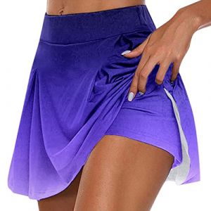 Jupe Short Femme Ete Fluide,Jupe Short Femme Ete Casual Sport Jupe Tennis Femme Shorts de Sport Running Yoga Legging &Eacute;lastique Pants Activewear Couleur Unie Taille Haute Short Court Leger (Anglekie, neuf)