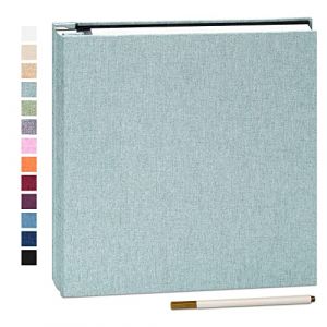 Yopih Album Photo Adh&eacute;sif avec 40 Pages 10X15 Lin en Tissu Couverture Scrapbooking DIY Photo Album Sauver B&eacute;b&eacute; Croissance Mariage Voyage Famille Cadeau Turquoise (YOPIH, neuf)