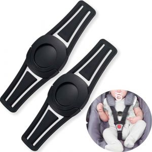 Clip Ceinture Siege Auto 2 PCS Clip Securite Siege Auto Clip de Sangle Enfant Sécurité Voiture Chest Clip pour Pince de Poitrine Sièges Bébé Sièges Auto, Noir (jixiangchenouzhoudian, neuf)