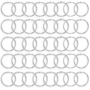 TSUOUKL 40 Pcs Anneaux de Reliure en M&eacute;tal, 30mm Anneaux Classeur pour Feuilles Mobiles - Id&eacute;al pour &Eacute;cole, Bureau et Organisation, Anneaux Porte Cl&eacute;s et Carte Anneau pour Reliure (TSUOUKL, neuf)
