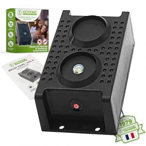 ISOTRONIC Répulsif pour Les martres, Souris et Les Rats avec Fonction de lumière/Clignotant LED Ultrasons pour la Voiture, la Maison, Le Garage et Le Grenier (Internetz24, neuf)