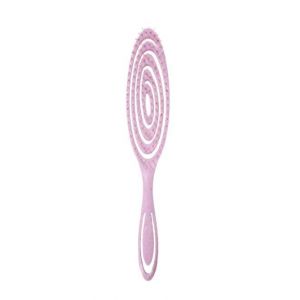 Brosse à cheveux démêlante couleur lilas anti-rupture et dissolvant nœuds pour cheveux mouillés bouclés et extensions femme design ergonomique en spirale (CeF Shop, neuf)