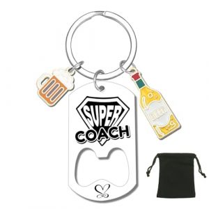LUODAN Cadeau Porte-cl&eacute;s - Sp&eacute;cial Passionn&eacute;s- J'peux pas, J'ai - pour Basket Chasseur Football Golfeur Motard P&ecirc;cheur Cycliste Rugby Cadeau - id&eacute;e cadeau dr&ocirc;l - cr&eacute;ation (super coach) (hangzhoujiaranzhuangshicailiaoyouxiangongsi, neuf)