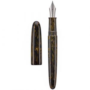 Asvine C80 Stylo-plume #8 à pointe moyenne - Grand stylo artisanal avec convertisseur - Ensemble de collection (marron doré) (Eorfa Direct, neuf)