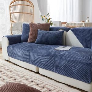 FASCINATDECO Housse Canapé 1/2/3/4 Places, Housse de Coussin de Canapé, Housse Canapé d'angle, Universelle Protege Canape, Protection Canapé, Couvre Canapé Antidérapante (Bleu Foncé,110x240cm) (FASCINATDECO, neuf)
