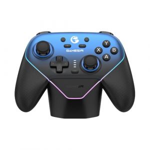 GameSir Super Nova Manette Sans Fil avec Station de Charge &ndash; Joysticks &agrave; Effet Hall, G&acirc;chettes R&eacute;glables &ndash; Switch/Switch 2 Gyro, PC, Mobile &ndash; Nightfall Blue (GameSir Official Store FR, neuf)