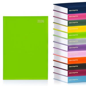 evelay evelay Agenda 2025 annuel 2 pages par jour avec couverture rigide pour &eacute;cole, maison, bureau et usage personnel Format A4 Vert citron Format A4 (Click-it-, neuf)