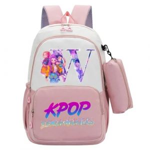 G&eacute;n&eacute;rique Sac &agrave; dos K-Pop Demon Hunters Sacs d'&eacute;cole K POP Hunters Huntrix Anime Rumi/Mira/Zoey Imprim&eacute;s de personnages de Films Sac &agrave; dos Imperm&eacute;able et Portable pour Les Fans Gar&ccedil;ons et Filles (PANGKII, neuf)