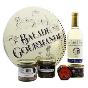 Cellier du P&eacute;rigord Bo&icirc;te &agrave; Chapeau Balade Gourmande avec Foie Gras, Terrines C&egrave;pes, Vin Moelleux AOC Bergerac - Coffret Cadeau Rond Vintage P&eacute;rigord (Cellier du P&eacute;rigord, neuf)