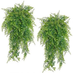 2 Pi&egrave;ces Plantes Suspendues Artificielles Foug&egrave;re Vigne 80CM Plante Artificielle Tombante Fausse Plante Tombante Plante Tombante Artificielle Plantes Artificielles Suspendues pour Jardin Salon Balcon (TENG-store, neuf)