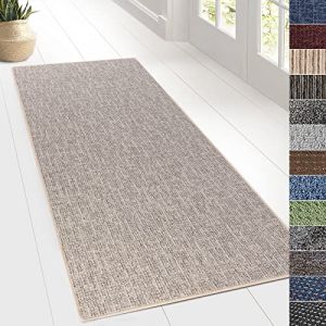 Karat Tapis de cuisine, couloir et salon - Tapis sur mesure - Vendu au mètre - Tapis de couloir - Tapis de salon - 80 x 300 cm - Alto - Argenté (MEISTEREI, neuf)