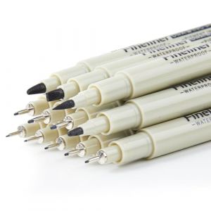 FAYAHAR 12 Pi&egrave;ces Feutre Noir, Stylos Noir a Pointe Fine, Feutre Fin avec 12 Largeurs de Ligne Diff&eacute;rentes, Fineliner, pour Les Manga, &eacute;criture, Conception D'illustration et Dessin (Shengcong, neuf)