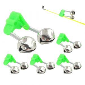 XIAOXIAOYU 5 Pièces Clochette Grelot De Peche, Cloches De Canne À Pêche À Pince, Alarme De Pêche, Clips De Cloches De Pêches, Clochette D'alarme pour Pêches en Plein Air Canne Indicateur De Touche (syfmbz, neuf)
