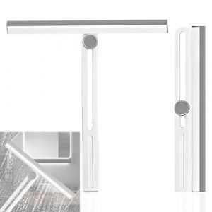 KEWUF 2 Pi&egrave;ces Ensemble de Raclettes Pliables, Squeegee, Raclette de Douche, Raclette Vitre, Adapt&eacute; pour les miroirs, les salles de bains, les fen&ecirc;tres, les tables, les sols, le verre (cr&egrave;me) (VicFENG001, neuf)