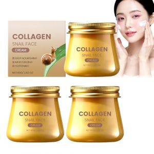 Cr&egrave;me Hydratante Anti-rides Et Rajeunissante &Agrave; La Bave D'escargot - Cr&egrave;me Visage Au Collag&egrave;ne D'escargot, &Eacute;claircissante, R&eacute;paratrice Et Raffermissante, Adapt&eacute;e Aux Peaux S&egrave;ches Et Sensibles (3pcs) (Ran.Ran, neuf)