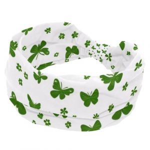 Bandeau large pour femme, motif papillon vert et fleur, bandeau tendance pour femme, bandeau nou&eacute; torsad&eacute; pour yoga, entra&icirc;nement, bandeau &eacute;lastique doux, accessoires pour cheveux (Galens, neuf)