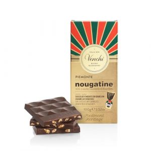 Venchi - Tablette de Chocolat Nougatine aux noisettes du Piémont IGP entières, 100 g - Sans gluten (Mes Gourmandises, neuf)