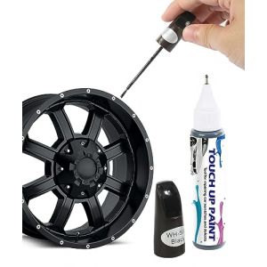 Flaconi Stylo Retouche Roue de Voiture,Stylo Retouche Pneus,Stylo Retouche Peinture Voiture,Stylo Carrosserie,Convient pour les Réparations à Rayures de la Plupart des Voitures (Noir) (shenhua auto, neuf)