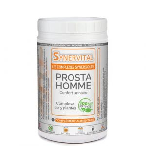Prosta Homme Synervital - 480 gélules de 300mg - Complexe de plantes pour la Prostate, le confort urinaire - Sabal, Courge, Epilobe, Pygeum, Ortie - Complément alimentaire - Fabriqué en France (PHYTOMOINSCHER, neuf)