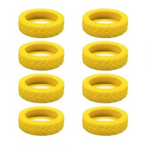 Housses de Protection de Roue de Bagage, 8 Pcs Housse pour Roues de Bagage en Silicone, Enjoliveurs de Roue pour Bagage, roue valise Prot&egrave;ge, Housse de Protection pour Roues de Valise, jaune (Thuranda O&Uuml;, neuf)