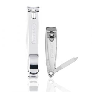 TITANIA Set coupe-ongles (petit + grand) de haute qualit&eacute; avec lime a ongles &bull; Id&eacute;al pour les ongles &eacute;pais des doigts et des pieds &bull; Coupe-ongles en acier carbone &bull; Pour hommes et femmes (TITANIA Shop, neuf)