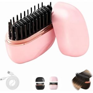 Mini Lisseur Sans Fil,Lisseur Boucleur Cheveux 2 En 1,Rechargeable De Fer &agrave; Liss&eacute;r Portatif Avec 3 R&eacute;glages De Temp&eacute;rature,Chauffage Rapide,Mini Liss&eacute;ur De Voyage Pour Des Cheveux Lisses (1*Rose) (FEIBAO&-Wu, neuf)