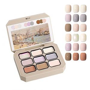 Holzsammlung Gel en Solide Vernis &agrave; Ongles, 9 Couleurs Vernis Semi Permanent en Gel Cr&egrave;me Solide Paint Palette,avec brosses &agrave; ongles pour salon de peinture &agrave; ongles (TeencentsMallEU, neuf)