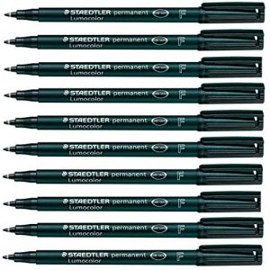 Staedtler Lumocolor Lot de 3 marqueurs permanents Pointe fine Étanche Résistant aux frottement Séchage rapide Pour CD DVD OHP Noir (DLM Direct FR, neuf)