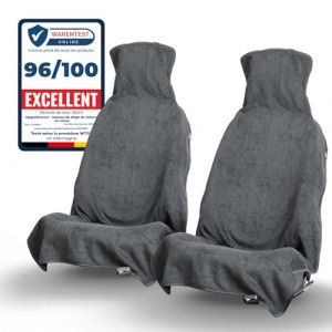 upgrade4cars 2 x Housse de Siege Voiture Universelle Avant Individuel Anti Transpiration pour Ete Sport Conducteur | Protection Siège Auto Utilitaire Universel en Coton (upgrade4cars, neuf)