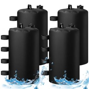 YBYHFAA Lot de 4 Pieds de pavillon, 80kg（20L*4）,Lot de 4 Poids de Water Bag, Peut contenir de l'eau ou du Sable, Réutilisable, Sacs de lestage pour Gazebos/Tentes de Jardin/Tentes de fête, 24 * 45cm (QQBAIHUO, neuf)