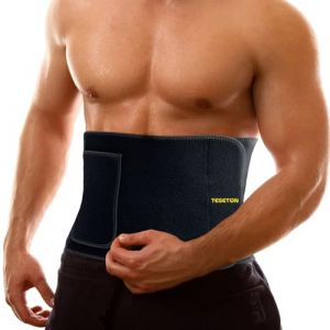 TESETON Ceinture d'entraînement grande taille pour homme et femme, ceinture de sudation grande taille, enveloppements pour la graisse du ventre, bande de sudation pour sauna, ventre, sport, fitness, (ziruidianshang, neuf)