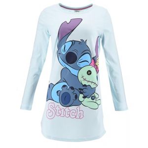 Disney Lilo et Stitch, Pyjama Chemise de Nuit, Femme (Bleu, XL) (Bludiffusion, neuf)