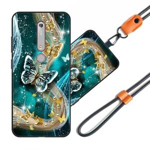 JEZSTHAI Coque Compatible avec Nokia 6.1 Housse Antichoc Souple avec Motif,&Eacute;tui de Protection en TPU Silicone Souple Bumper Case avec Cordon de Collier R&eacute;glable,Motif*A04 (KARSTHAI, neuf)