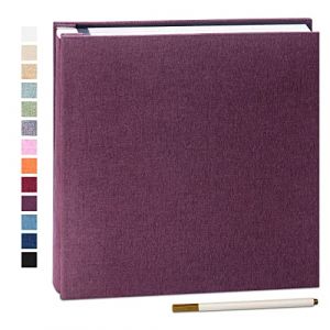 Yopih Album Photo Adh&eacute;sif avec 40 Pages 10X15 Lin en Tissu Couverture Scrapbooking DIY Photo Album Sauver B&eacute;b&eacute; Croissance Mariage Voyage Famille Cadeau (Hiwhy, neuf)