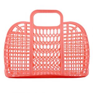 BABANA Sacs en plastique Jelly Panier Cadeau Réutilisable | Sac de plage, de mariée, panier de Pâques - (Pêche) (Mera Group2, neuf)