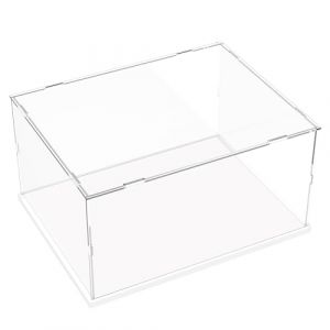 DuvinDD Vitrine transparente en acrylique pour collection LEGO Friends Serie TV 21319 pour Machine a ecrire- Base Blanche 30x40x20 cm - Protection Contre la Poussi&egrave;re pour Collectionneurs de Maquettes (Duvinin, neuf)