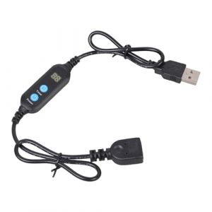 Kfwfuaee Minuteur USB intelligent 5 V 2 A Entrée Interrupteur programmable pour ventilateurs de table aquariums pompes Solution d'économie d'énergie Câble avec arrêt automatique Lumière LED (huangHUK, neuf)