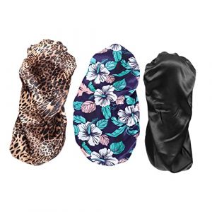 BESPORTBLE 1 jeu Bonnet De Nuit Pour Femmes Couvre-Chef Pour Dreadlocks Bonnet De Soins Capillaires Bonnet Bouclé Bonnet Pour Cheveux Longs Bonnet Tressé Bonnet De Nuit Pour 3 pièces (Breeze & Leaves, neuf)