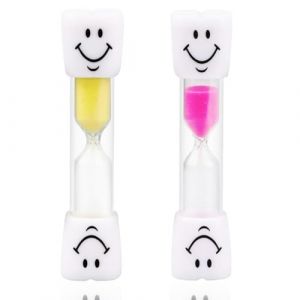 UYVPAER Lot De 2 Sabliers Smiley Pour Se Brosser Les Dents Des Enfants - 3 Minutes - Compte À Rebours - Pour Se Brosser Les Dents, Les Jeux, La Cuisine, Le Bureau, La Cuisine (Jaune, Rose) (SHAO WEIWEI DE DIAN, neuf)