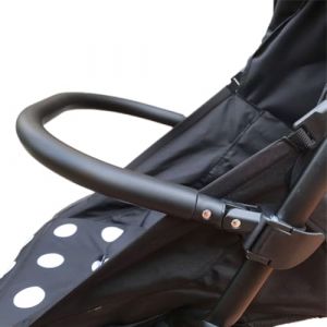 Arceau de sécurité pour poussette, accessoires pour BBZ Yoyo Accoudoir en cuir silicone alliage d'aluminium, 42,5 x 6,5 x 34 cm (vusintalu, neuf)