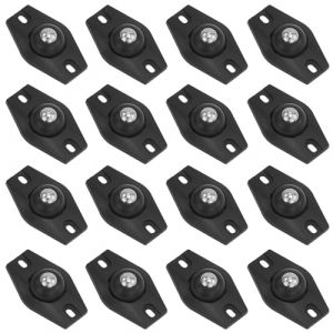 16 pi&egrave;ces de roulettes &agrave; billes noires, mini roulettes pour appareils de cuisine, roulettes autocollantes pour meubles, roulettes &agrave; 360&deg;, roues mignonnes pour bo&icirc;tes de rangement de cuisine (JRSHIRLEY LTD, neuf)