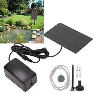 lyrlody Pompe &agrave; Oxyg&egrave;ne Solaire, 2,5 W A&eacute;rateur &agrave; Energie Solaire Pompe &agrave; Air d'a&eacute;rateur d'oxyg&egrave;ne A&eacute;rateur Solaire Portable Pratique pour Aquarium R&eacute;servoir de Poissons Bassin Ext&eacute;rieur (Tatamon, neuf)