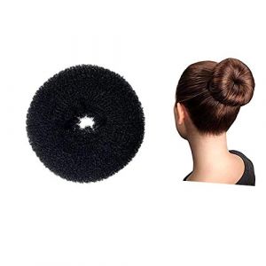 JIAHAO 1 pi&egrave;ce extra large pour chignon de cheveux, chignon de style anneau, chignon pour femme (cheveux &eacute;pais et longs) 14 cm, (X-Noir) (OuiouiMarke(Livraison express &agrave; partir de 5 euros), neuf)