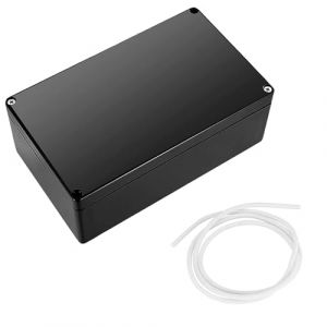 Boîtes de jonction Boîte de jonction, plastique ABS, boîte de projet électrique IP65, boîte de jonction, étanche à la poussière et aux intempéries, avec couvercle, noir 200x120x75 mm, 1 pièce (Yitobici-EU, neuf)