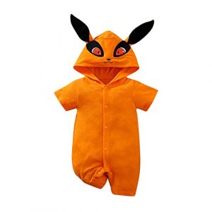 NCTCITY Bébé Garçon Fille Combinaisons en Coton Mignon Animé Été Nouveau-né Barboteuse Infantile Grenouillères Cosplay Pyjama Naissance Bobysuits avec Bouton-Pression Luffy Chopper Son Goku (NCTCITY, neuf)