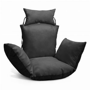 MG Design Coussin pour Fauteuil Oeuf Suspendu - en Tissu Durable, avec Rembourrage Doux, avec Appui-tête et ficelles pour Attacher - Coussin pour balancelle de Jardin, Chaise Suspendue (MGDESIGN, neuf)