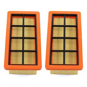 MCHNIC Lot de 2 filtres pliss&eacute;s plats pour aspirateur &agrave; cendres K&auml;rcher 6.415-953.0 AD2 AD3 AD4 Premium AD 3.000, AD 3.200 Filtre de Nettoyage de poussi&egrave;re de poussi&egrave;re Filtre d'aspirateur (Rumel, neuf)
